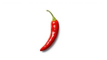 Red chili pepper with glossy surface, highlighting fresh ingredients for food preparation