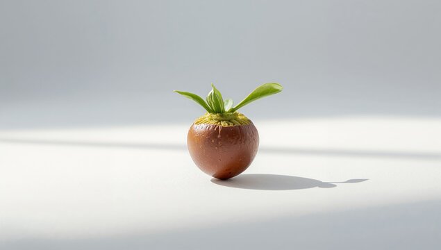 Collection of acorns on the ground, focusing on ecosystem replenishment, Earth Day