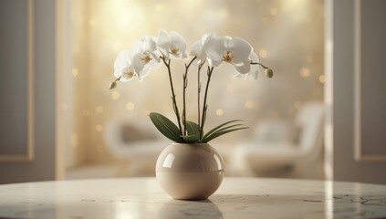 Artificial white orchid flowers arranged for home decor, focusing on cleaning and longevity