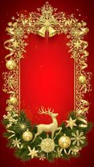 christmas background with red balls