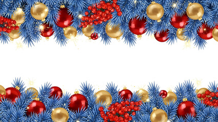 christmas balls on white background