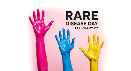 Hands raised for Rare Disease Day awareness campaign