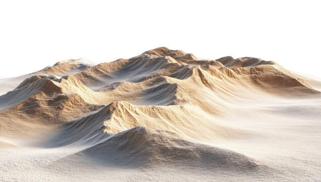Desert mountain range, light beige and tan hues
