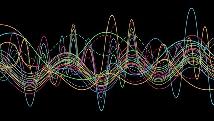 Abstract seamless black pattern with swirling circles and floral shapes forming a decorative vector background for wallpaper or fabric design