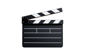 Fototapeta premium Black and white movie clapperboard, isolated