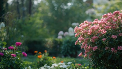 Pink flower bush with lush petals, designed for use as an editorial header background, World Malaria Day