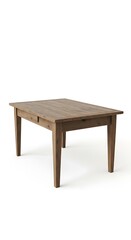 Wooden Table Isolated.