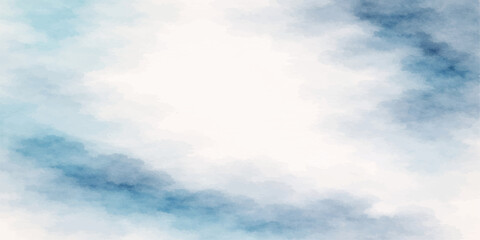 Blue sky with white fluffy clouds