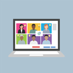 Fototapeta premium Creative Team Brainstorm Call