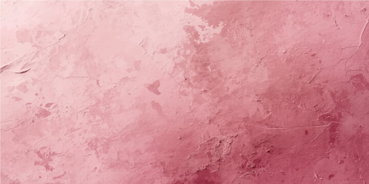 A vintage grunge wall background featuring a pink aged texture and dirty parchment surface with a rough antique paint design on a weathered blank canvas backdrop