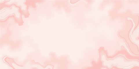 Obraz premium An abstract pink watercolor floral background featuring a romantic heart pattern and a vintage spring nature border design for a wedding invitation or Valentine's Day celebration card