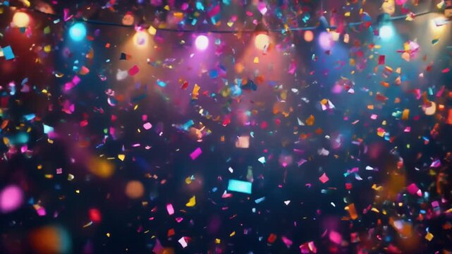 カラフルな光と演出が楽しいパーティー背景グラフィック動画