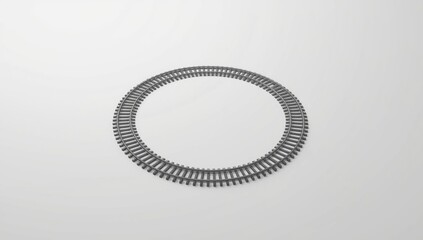 2D rail route diagram featuring a circular track segment to demonstrate railway network design, focusing on operational safety