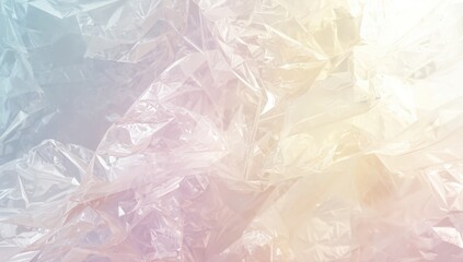 Fototapeta premium Plastic wrap with creases serving as a textured backdrop for design or editorial purposes