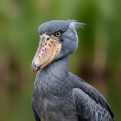 Shoebill Stork Closeup.
