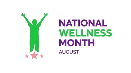 Celebrate national wellness month in august illustration