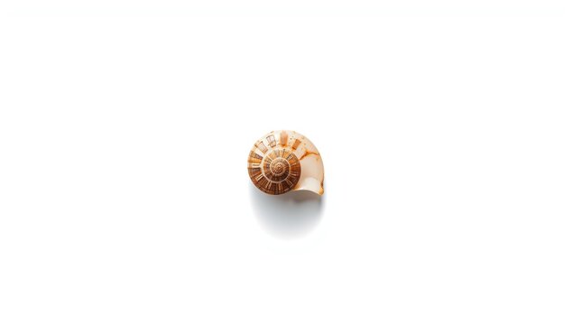 Rapana venosa shell on a plain white backdrop, highlighting invasive species identification