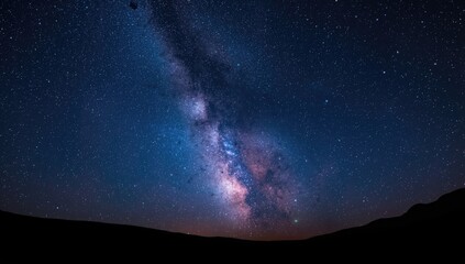 Starry night with the Milky Way, serving as an astrophotography background for astronomy projects