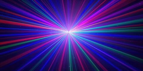 Colorful laser beams projected in different hues creating vibrant light patterns for live performances, technical setup and energy efficiency