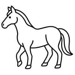 Obraz premium Elegant Horse Head Icon for Racing Clubs and Equestrian Sports Identity Illustration