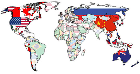 APEC member coutries on world map
