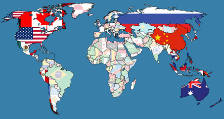 APEC member coutries on world map