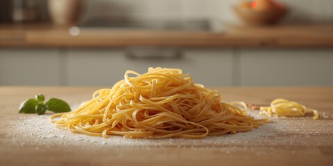 Uncooked dried lasagna pasta sheets arranged on a countertop, used in layered baking, National Pasta Month