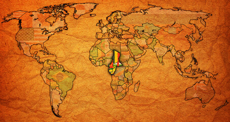 CEMAC member coutries on world map