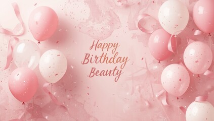 Colorful balloons with birthday message provide a lively backdrop for party planning and visual appeal, suitable for event decor