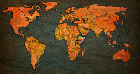 IGAD member coutries on world map