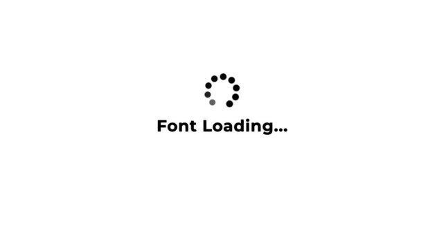 Font loading animation with progress bar, smooth spinner, digital ui elements, web typography, and modern creative design for user interface and motion graphics.