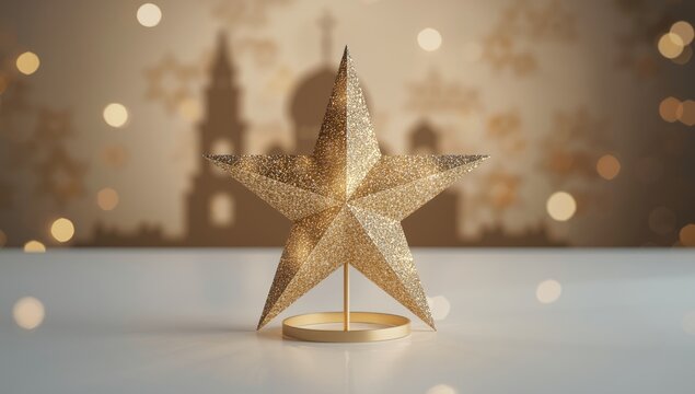 Star of Bethlehem replica serving as a decorative religious symbol for Christmas festivities, seasonal tradition