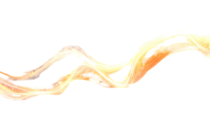 A dynamic, swirling ribbon of glowing light against a black background