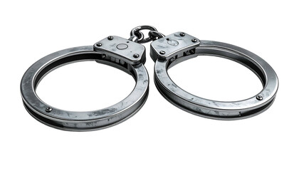 Close-up of silver metal restraints against a black backdrop, showcasing intricate details