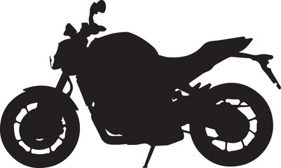 vector silhouette of a motorcycle