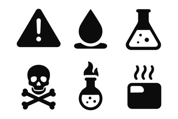 Safety and hazard symbols for industrial and scientific use