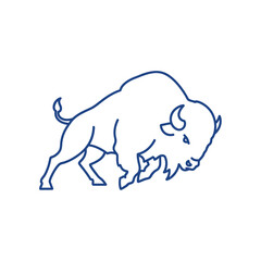 Obraz premium Stylized Line Art Illustration of a Bull for Zodiac or Horoscope Themes