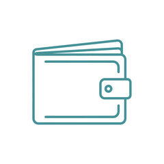 Close-up of Empty Wallet with a Coin on a White Background for Financial and Personal Budget Concept