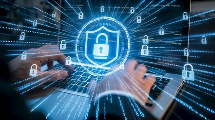 AI finance business data security digital technology investment banking analysis, secure online system with encrypted protection for smart financial management and digital business growth. - Powered by Adobe