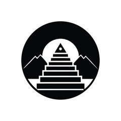 Sacred Mountain Stairs Background