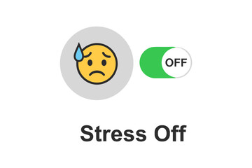 Fototapeta premium Stress off: toggle your worries away with a simple switch