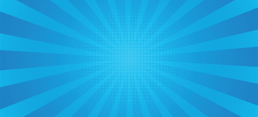 Pop art comic sunburst effect background with halftones. Cartoon abstract vector background. Eps 10