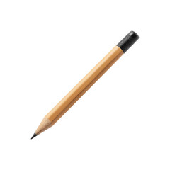 wooden pencil isolated on transparent background, in PNG format