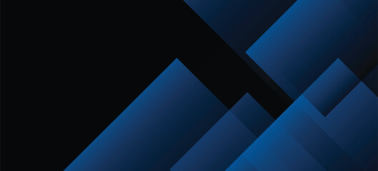 Modern abstract gradient dark navy blue banner background
