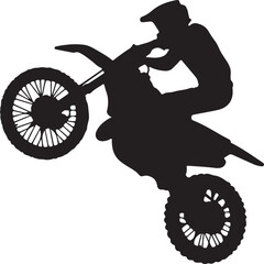 Fototapeta premium silhouette of a man riding a bike