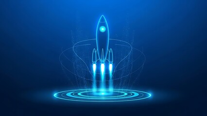 Launching rocket in digital space