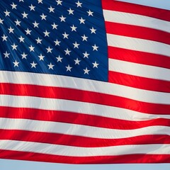 Obraz premium The flag of the united states of america waving in the wind