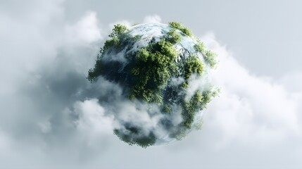 Floating Island Ecosystem in the Clouds.