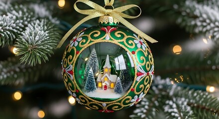 Holiday Ornament Church.