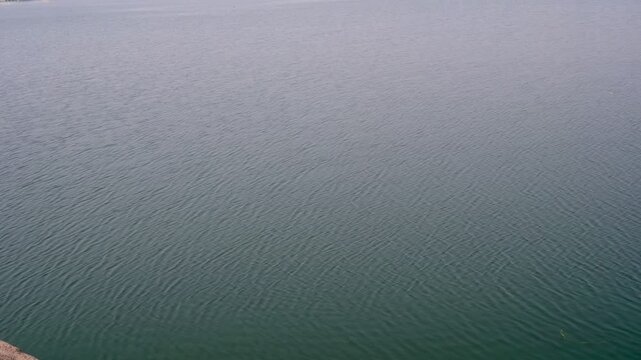 Calm lake water surface with gentle ripples